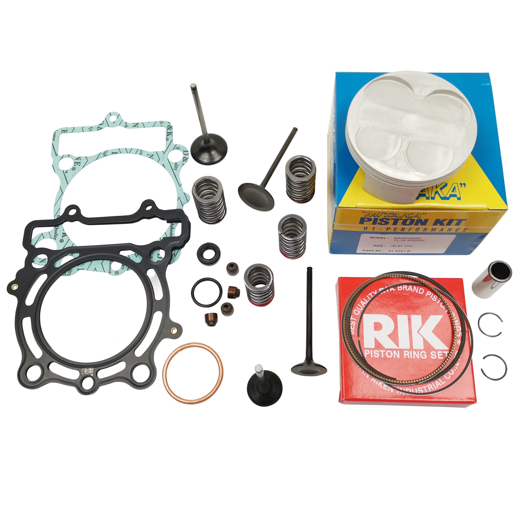 Kawasaki KX250F 20112016 Top End Engine Rebuild Piston Kit Gasket Set