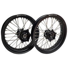 Load image into Gallery viewer, Fastuff Super Hoops Wheels Set Yamaha WR250F 2002-2019 WR450F 2003-2018 Black Rims &amp; Hubs
