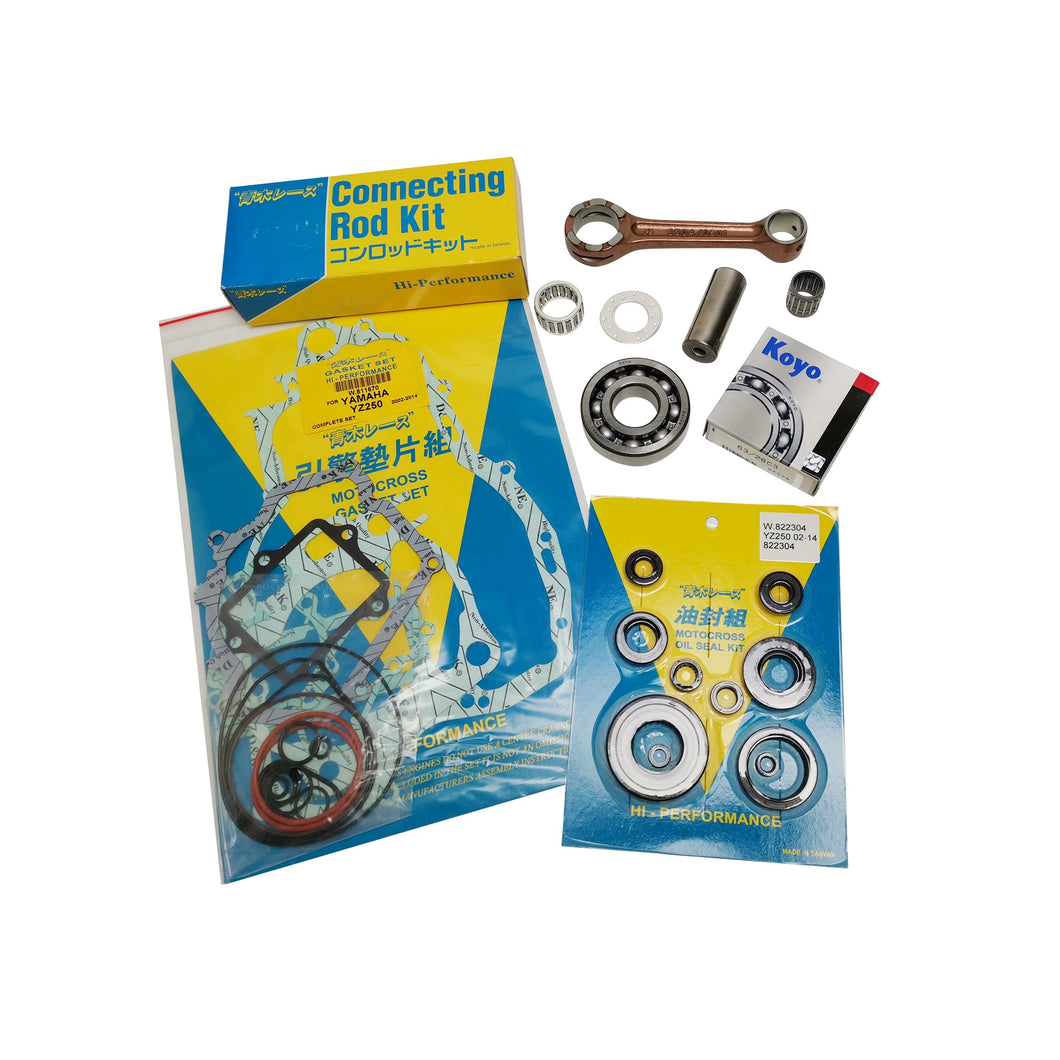 Honda CR250R 1986 Bottom End Rebuild Kit - Connecting rod, Bearings, Gaskets, Seals