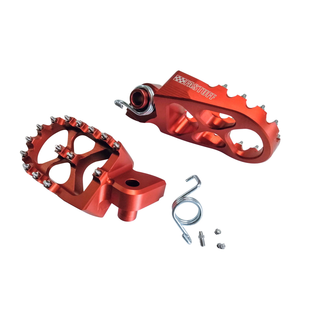 KTM 125 SX 2016-2022 Fastuff Foot Pegs Orange