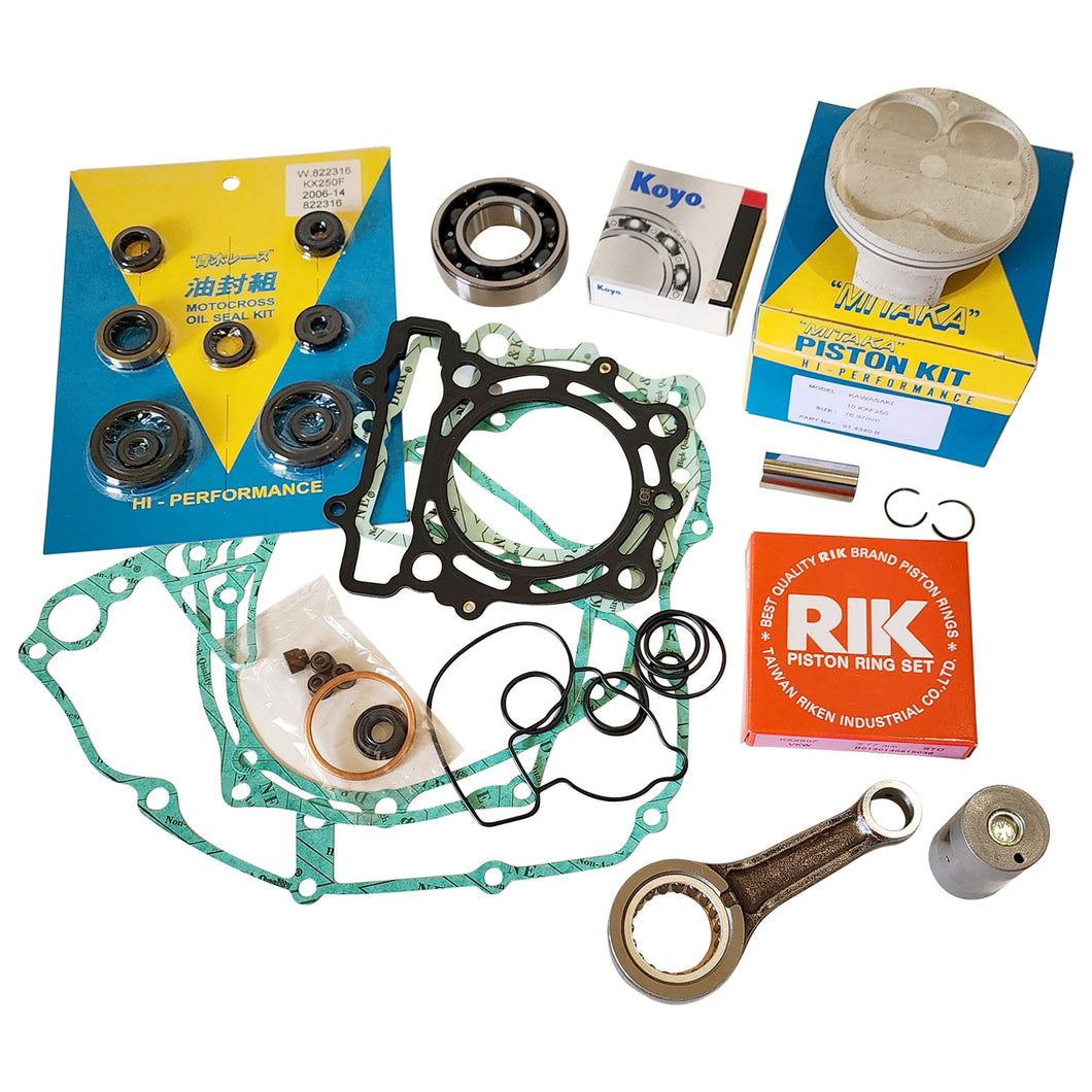 Yamaha YZ250F 2001-2002 Full Engine Rebuild Kit - Connecting Rod, Piston, Bearings, Gaskets, Seals