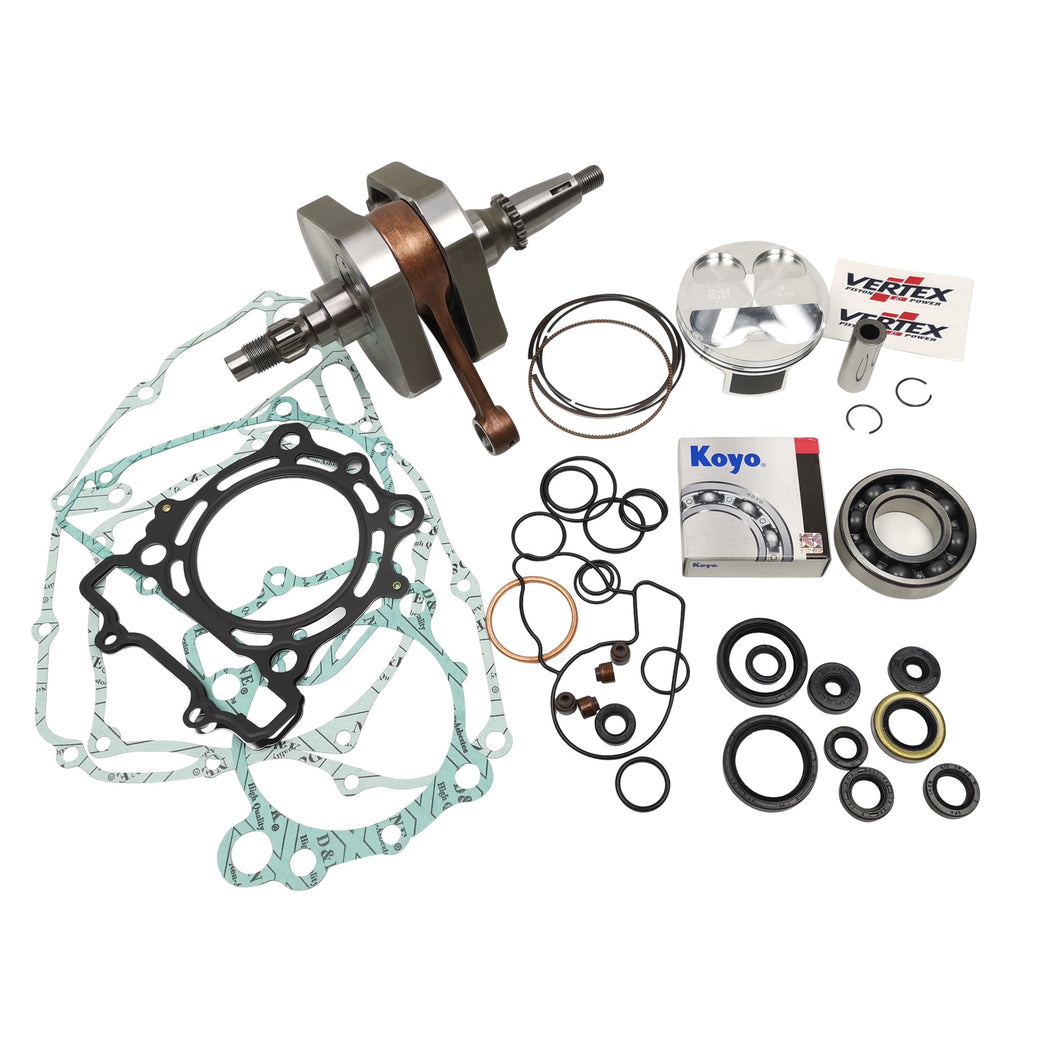 CRF250R 2014 2015 Full Engine Rebuild Kit - Crank, Bearings, Gaskets, Seals, Vertex Piston