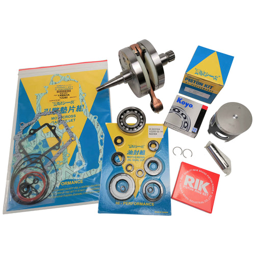 Yamaha YZ125 Full Engine Rebuild Kit - Crank, Piston, Bearings, Gaskets, Seals 2005 2006 2007 2008 2009 2010 2011 2012 2013 2014 2015 2016 2017 2018 2019 2020 2021 2022